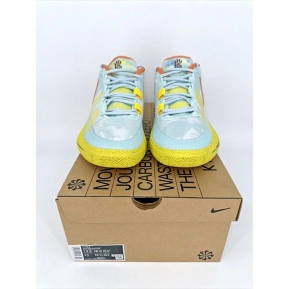 Nike Kyrie 8 Glacier Blue Yellow Strike Mens Basketball Shoes DJ6017-400 SZ 13.5